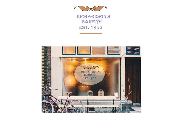 Richardson's home page with shop front